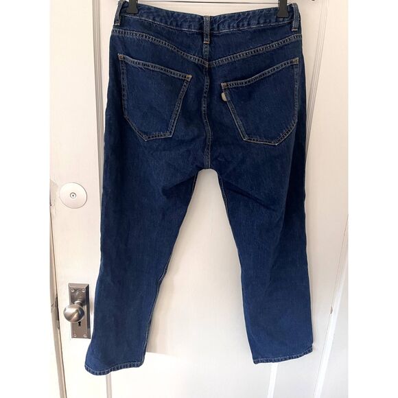 Womens Aalto Tapered Denim Jeans Cropped Pants Size 38 Fr - Picture 2 of 6